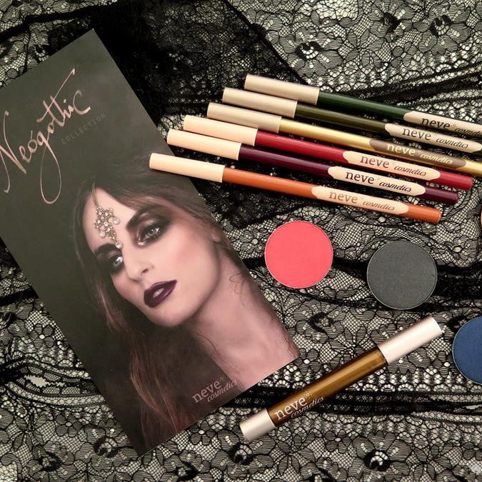 neogothic collection neve cosmetics swatch