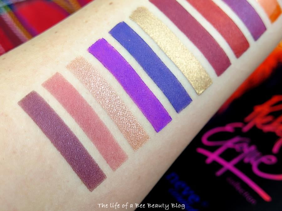 recensione swatches rebel epoque neve cosmetics
