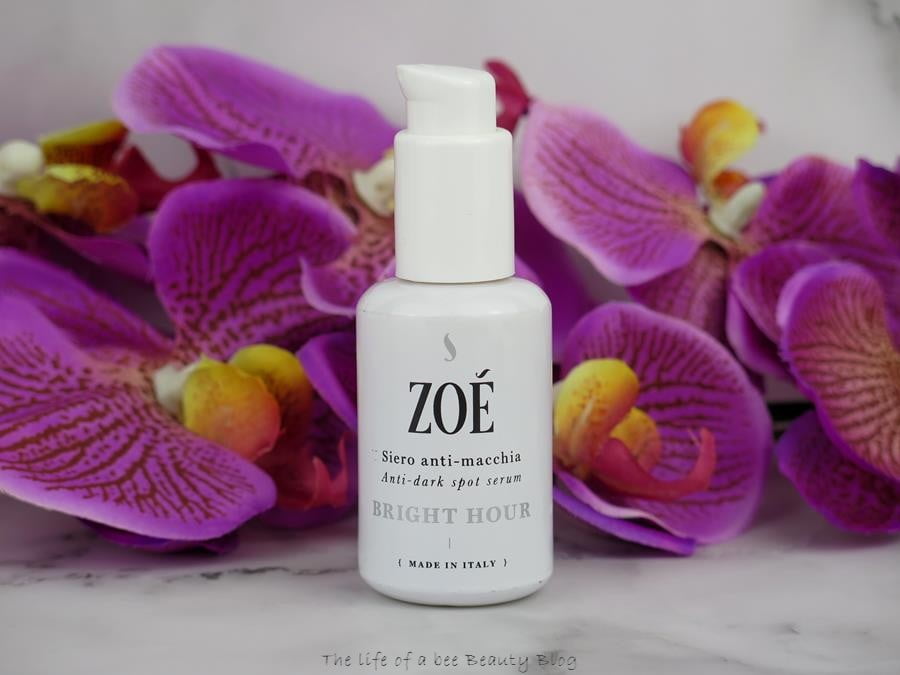 Zoè cosmetics protocollo schiarente recensione bright hour
