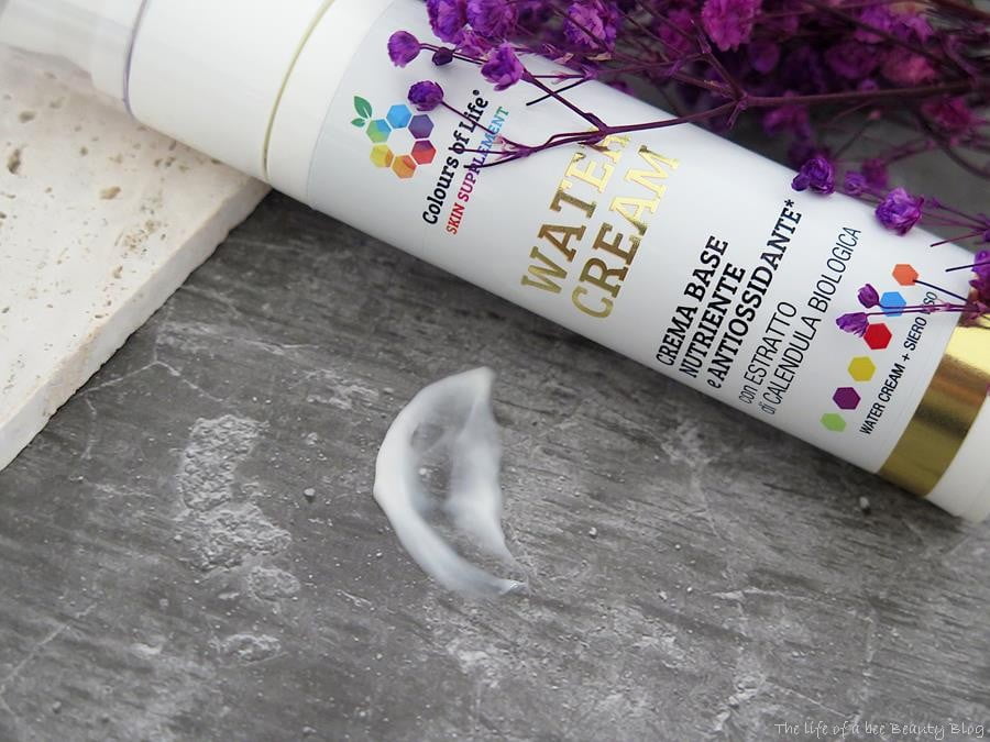 water cream crema viso colours of life skin supplement recensione opinioni
