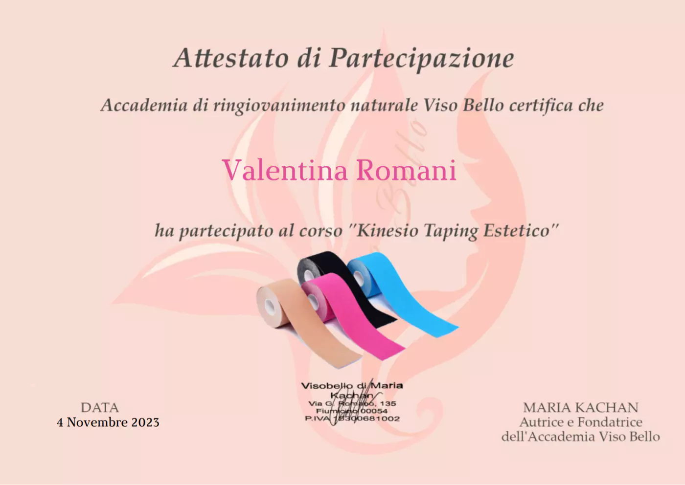 DIPLOMA KINESIO TAPING ESTETICO